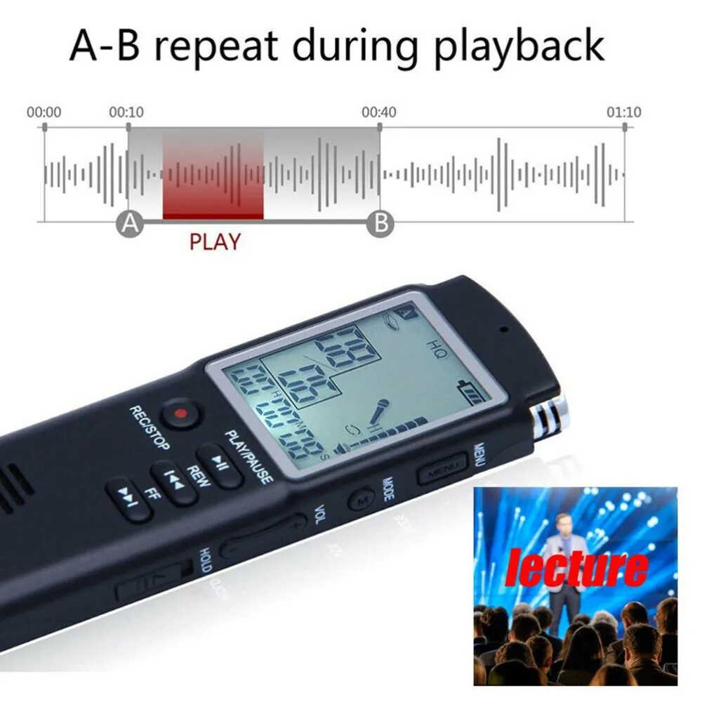 Новый диктофон Pen 8 ГБ/16 ГБ/32 ГБ USB Встроенный микрофон MP3-плеер цифровой аудио