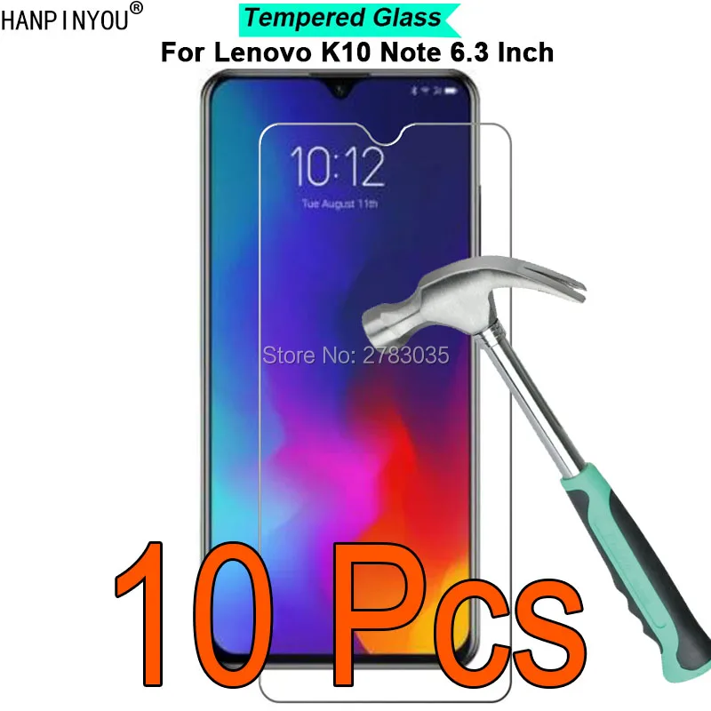 

10 Pcs/Lot For Lenovo K10 Note 6.3" 9H Hardness 2.5D Ultra-thin Toughened Tempered Glass Film Screen Protector Guard