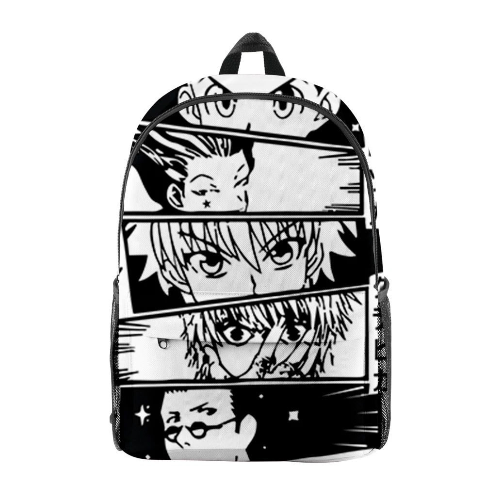 

Luxury HXH Hunter X Hunter Killua Eyes School Bags Boys Girls Mini Travel Bags 3D Oxford Waterproof Notebook Shoulder Backpacks