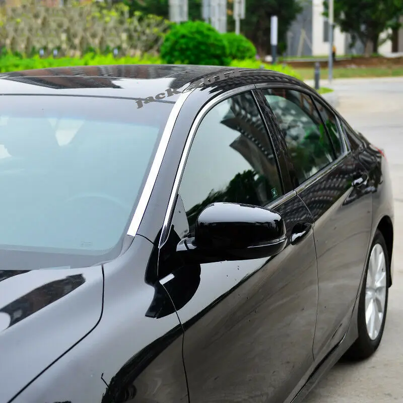 Подходит для 2013 2017 HONDA ACCORD 9TH CHROME крыша обшивки молдинг комплект 4 Двери