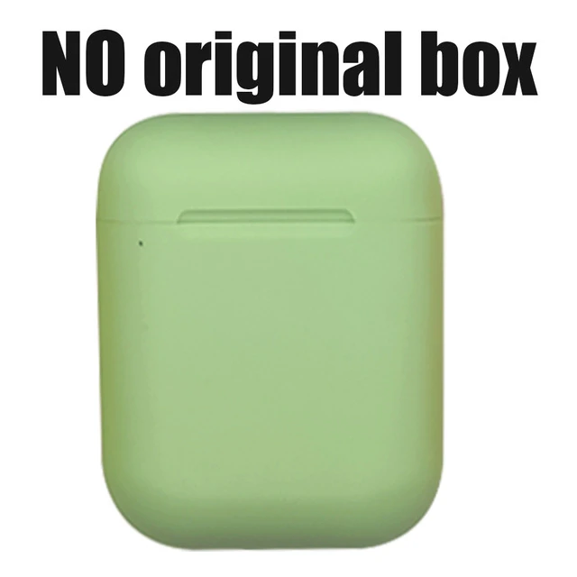 i12 Green no box Беспроводные наушники с Bluetooth 5,0, оригинальные наушники Macaron i12 TWS, сенсорная стерео гарнитура, спортивные наушники для смартфона - Цвет: i12 Green no box