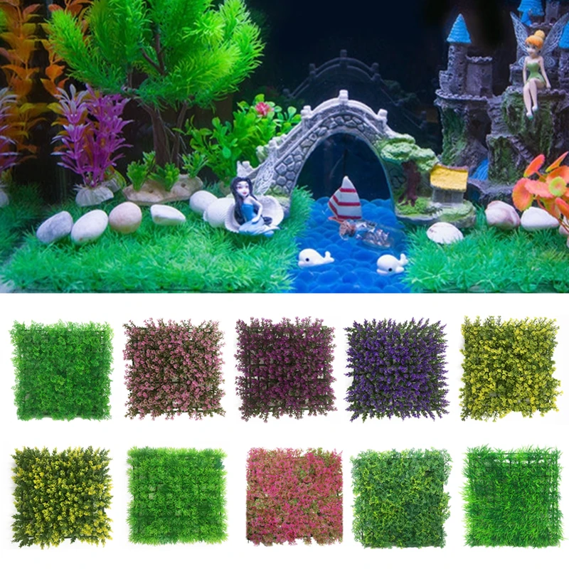 

Eco-Friendly Aquarium Ornaments Artificial Water Plastic Grass Green Plant Lawn Aquatic Aquarium Fish Tank Decor