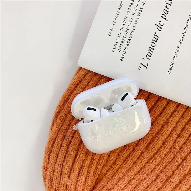 

For AirPods Pro Case Luxury Soft Silicone TPU Conch Shell Pattern Earphone Cases For Apple Airpods Pro Cover Funda Girl MNL1