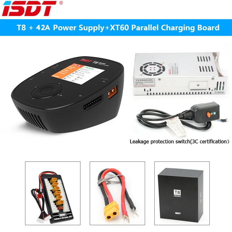 Умное зарядное устройство ISDT T8 1000 Вт BattGo 42A 24 В источник питания для 2 8S зарядка Lipo