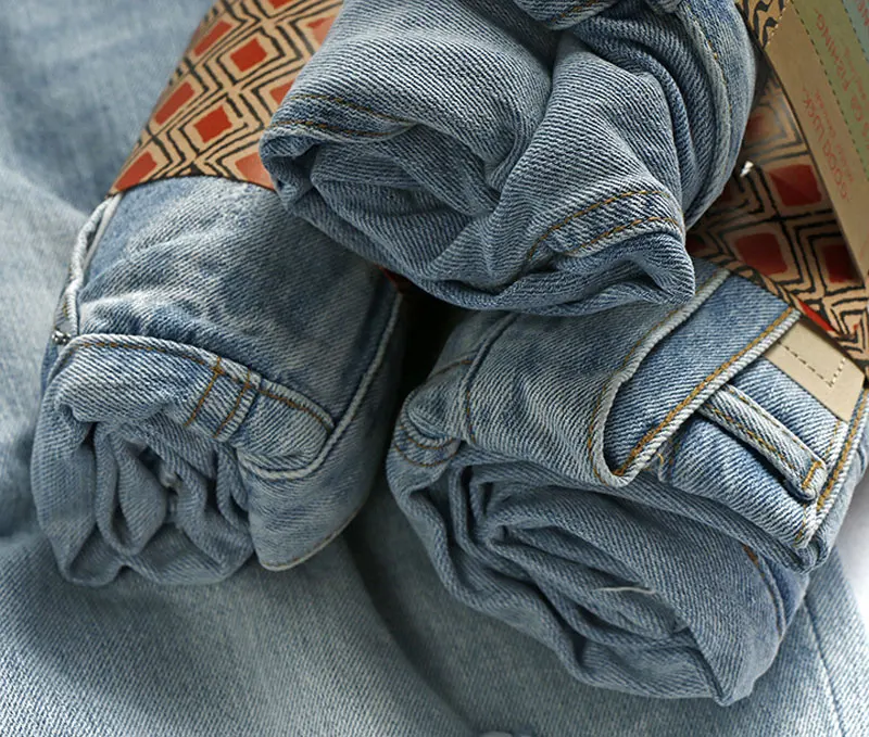 Summer New Fashion Ripped Men Jeans Ankle Length Loose Plus Size Hip Hop Hole Light Blue Homme Denim Pants Streetwear Trousers