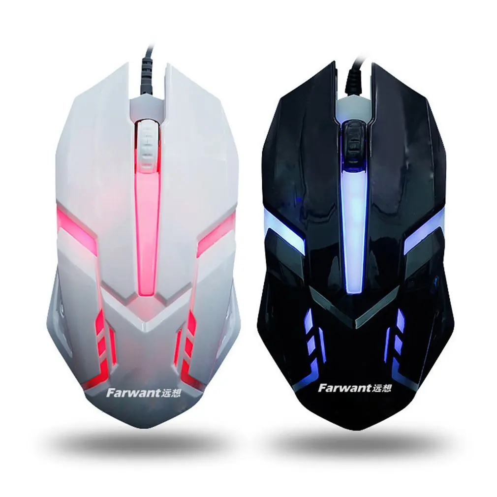 

1600 DPI Colorful Backlit Silent Mouse USB Wired Gaming Mouse Office Games Luminous Mouse For PC Laptop Computer Notebook