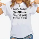 Футболка женская с коротким рукавом, с изображением физиотерапии, сегодняшнего дня