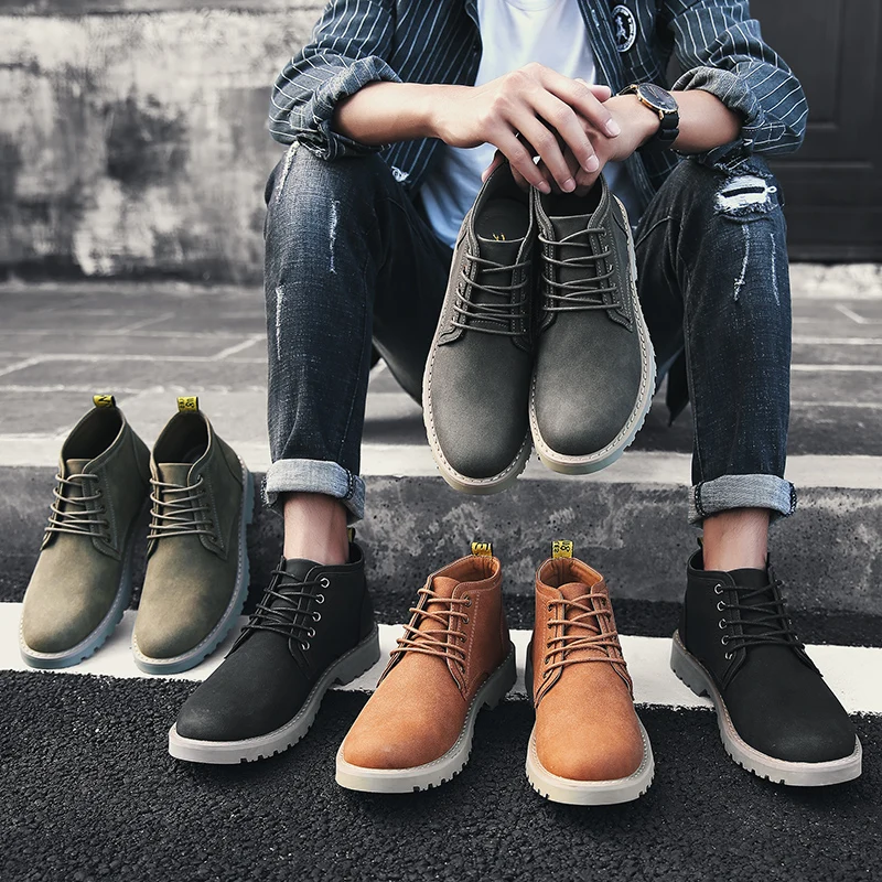 

Krasovki Men Casual Shoes Lace-up Shoes Lightweight Adult Martin Fashion Sneaker Trainers Zapatillas Hombre Walking Footwears