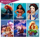 Алмазная картина сделай сам Disney 5D, мультяшная принцесса, круглая Алмазная вышивка, мозаика стразы, искусство, картина, домашний декор, вышивка крестиком