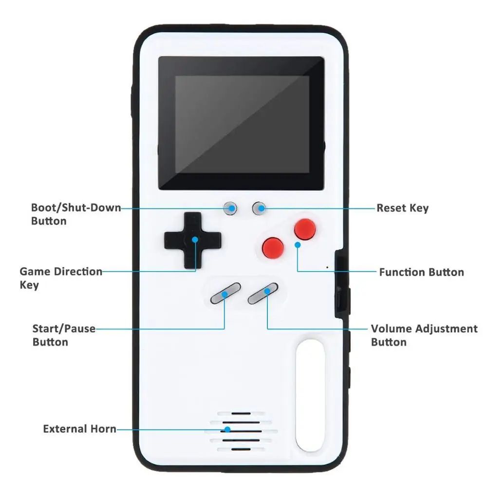 Полноцветный дисплей Gameboy чехол для телефона huawei P20 P20 P30 Pro Tetris игровой чехол для huawei mate 20 Pro samsung I чехол для телефона мальчика