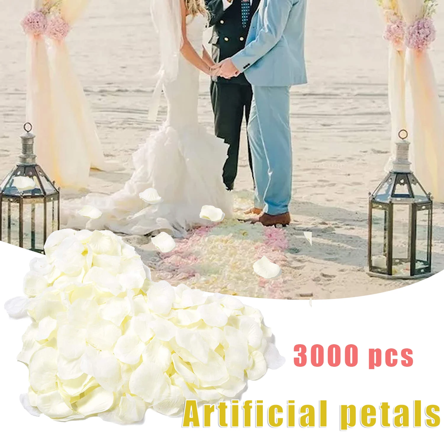 

3000 Pcs Artificial Rose Petals Non-woven Cloth Flower Scatter Petals Flower Decoration For Valentine's Wedding Party Decoración