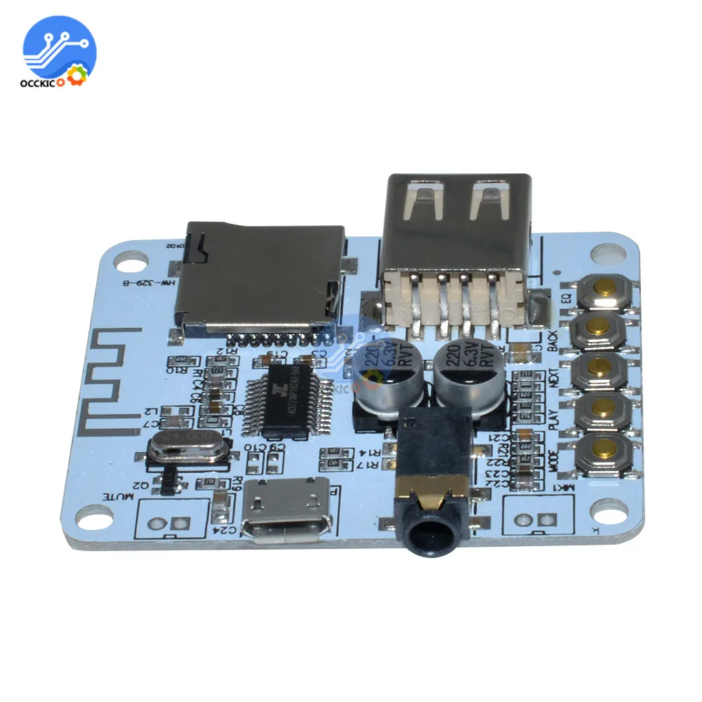 1 комплект Bluetooth 2 Аудио приемник плата с USB TF слот для карты DC 5V беспроводной