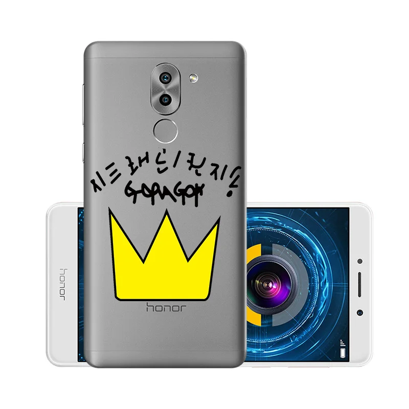 W036 Мягкий чехол из ТПУ, чехлы для huawei Honor 6X, силиконовый прозрачный чехол для huawei GR5, BLL-L21 BLN-AL10 Honor6X mate 9 Lite - Цвет: W036