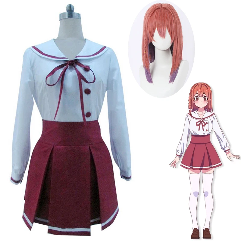 

Anime Rent A Girlfriend Sakurasawa Sumi Cosplay Costume Sakurasawa Sumi Lovely girls Uniform Set Wig for Halloween Party event