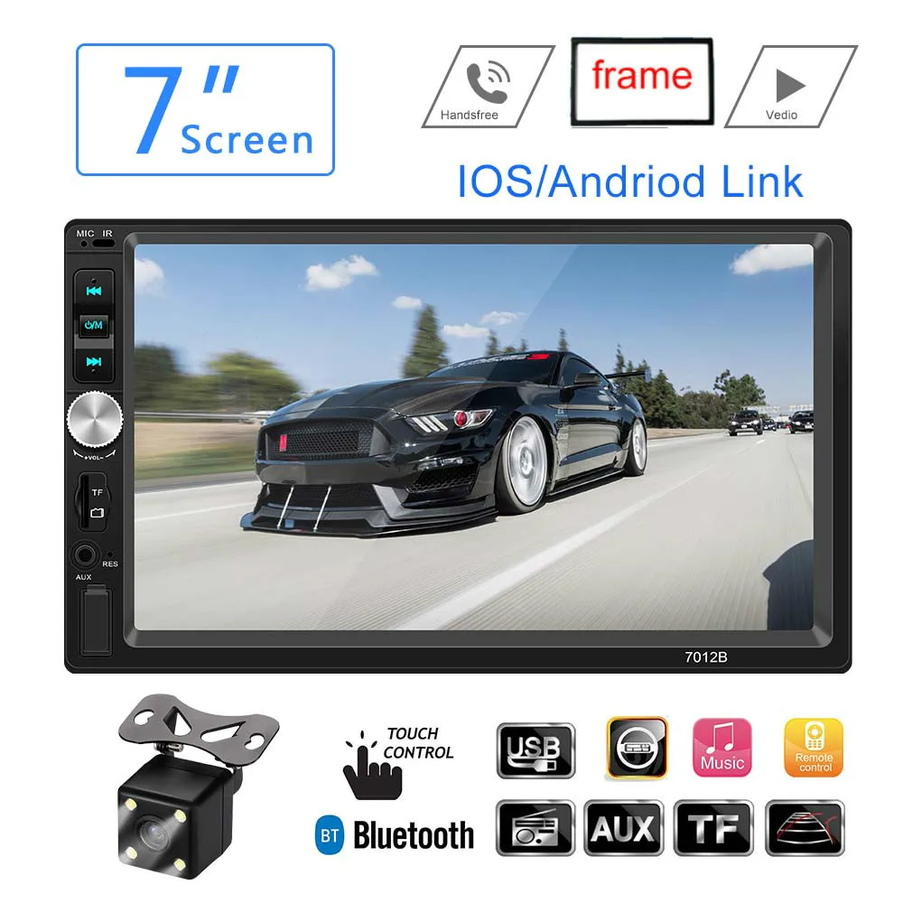 Автомагнитола с сенсорным экраном 7 дюймов стерео система поддержкой Bluetooth и