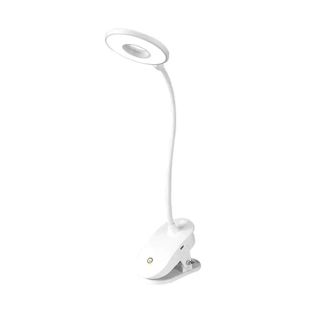 

Rechargeable LED Reading Light Dimmable Eye Protection Desk Lamp Clip-on Clamp Bed Table Desk Lamp Touch Sensor Switch New