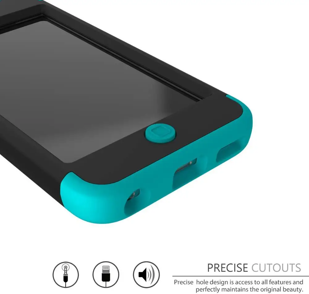 for iPod Touch 7/Touch 6 Case,High Impact Heavy Duty Shockproof Full-Body Protective Case with Dual Layer Hard PC+ Silicone