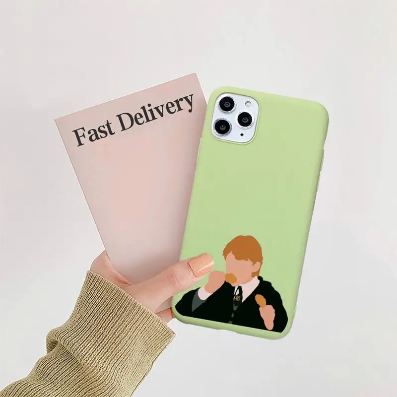 

Weasley Twins Draco Malfoy funny potter Phone Case Candy Color for iPhone 11 12 mini pro XS MAX 8 7 6 6S Plus X 5S SE 2020 XR