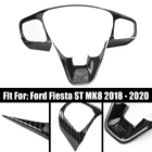 Кнопка управления на руль автомобиля, комплект из АБС-пластика, карбоновая рамка, аксессуары для Ford Fiesta ST MK8 2017 2018 2019