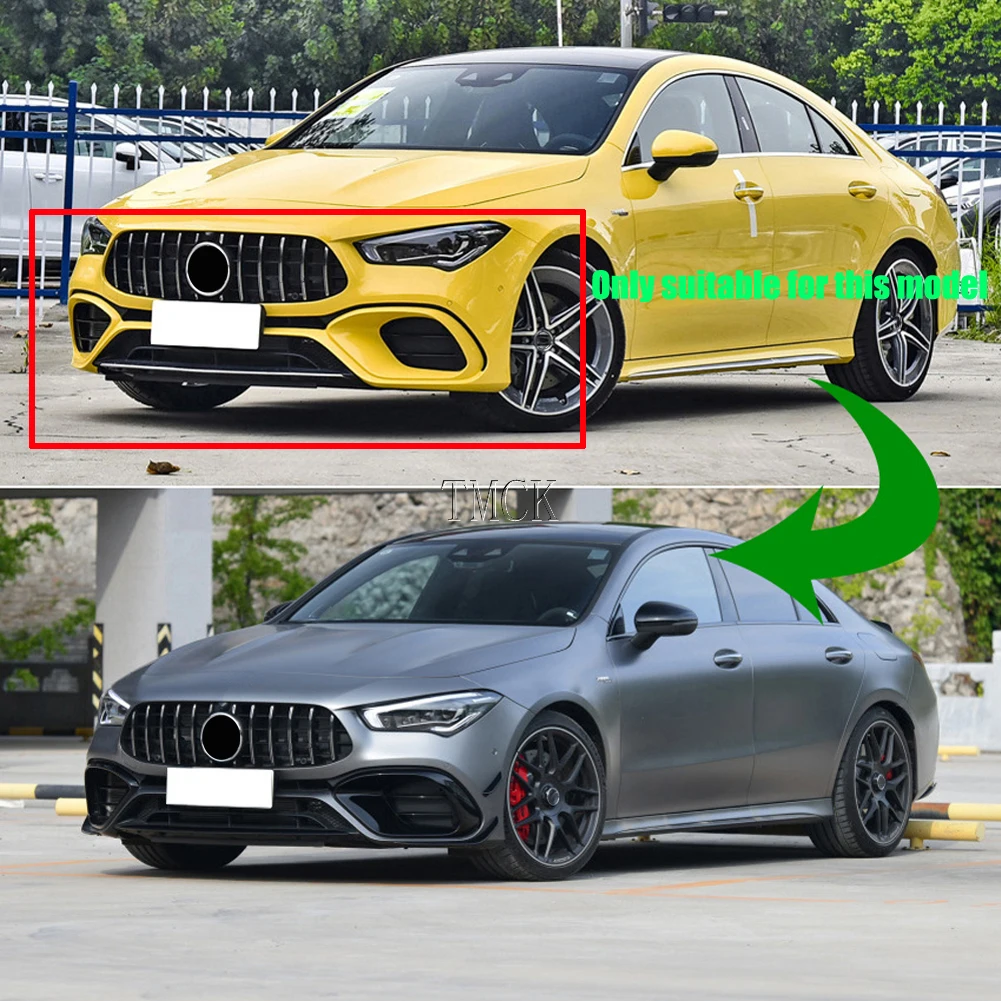 Для Mercedes Benz CLA Class C118 W118 AMG CLA45 2020 2021 + автомобильные аксессуары передний бампер для