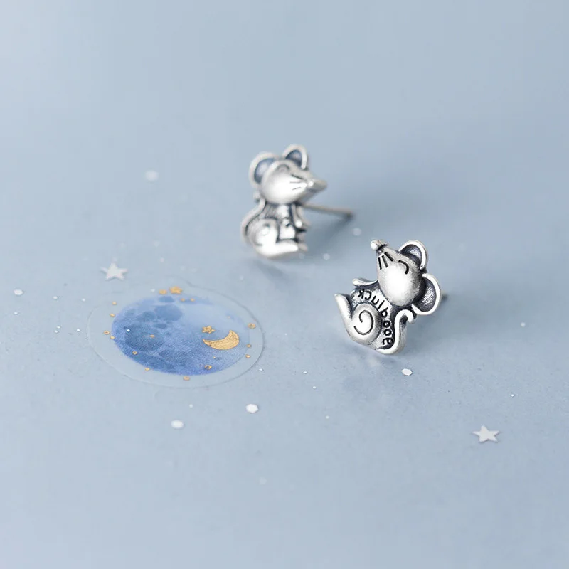 Trusta подлинные модные 925 пробы серебряные сладкие золотые удача милая мышь год