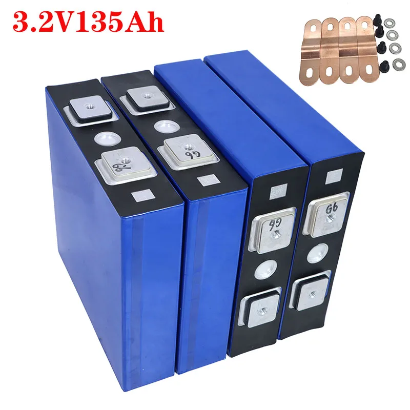 

Grade A NEW 3.2V 135Ah Lifepo4 Battery 8PCS Rechargeable Lithium Iron Phosphate Solar 24V 135Ah Cells Not 150Ah 200Ah TAX FREE