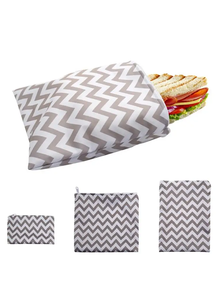 3 шт. Многоразовые Пакеты для закусок водонепроницаемый пакет хлеба сэндвич