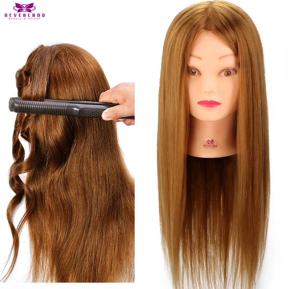 Neverland 85% настоящие человеческие волосы манекен для обучения косметологические