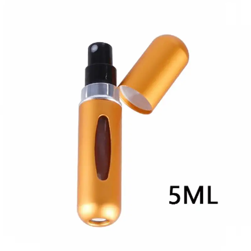 yellow color Дорожная мини многоразовая Удобная пустая бутылка для парфюмерии с распылителем ароматный насос спрей чехол Parfum безвоздушный насос косметические контейнеры 4,8 - Цвет: yellow color