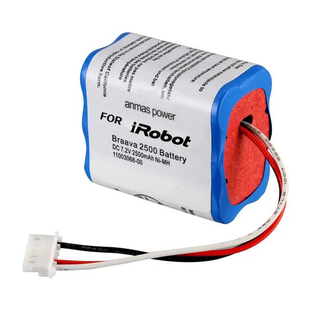 Аккумулятор Ni-MH 7 2 В 2500 мА · ч 1 шт. для подметальной машины Mint 5200 5200C Irobot Braava 380t |
