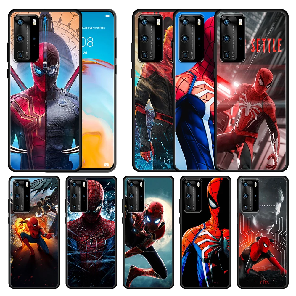 

Marvel Avengers Spiderman for Huawei P Smart Z S Plus 2020 2019 P40 P30 P20 Pro Lite E Plus 5G Lite Black Phone Case