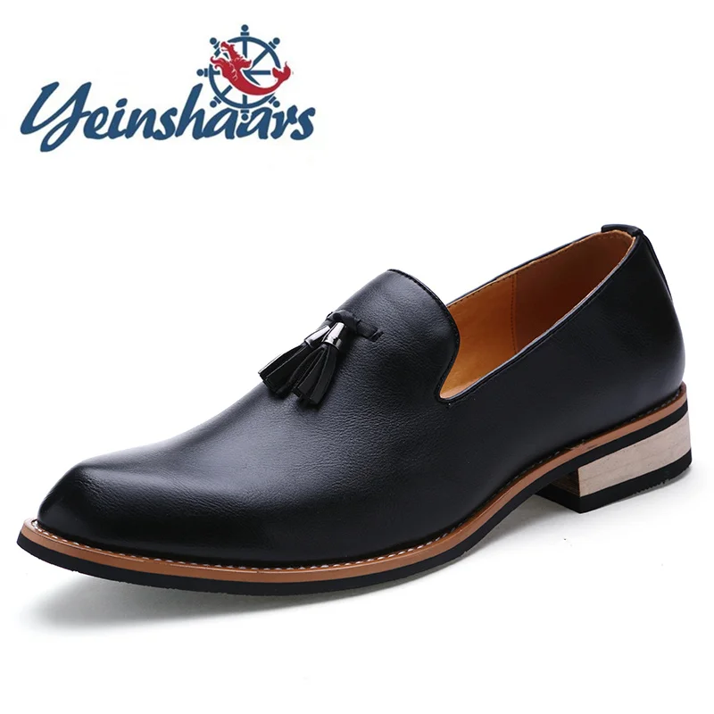Men Casual Natural Leather Loafers Fashion Tassel Formal Shoes Spring Autumn Evening Dresses Business Comfortable | Обувь