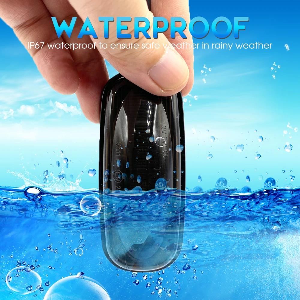 Янтарный светодиодный габаритный фонарь 2 шт. боковой Динамический сигнальный