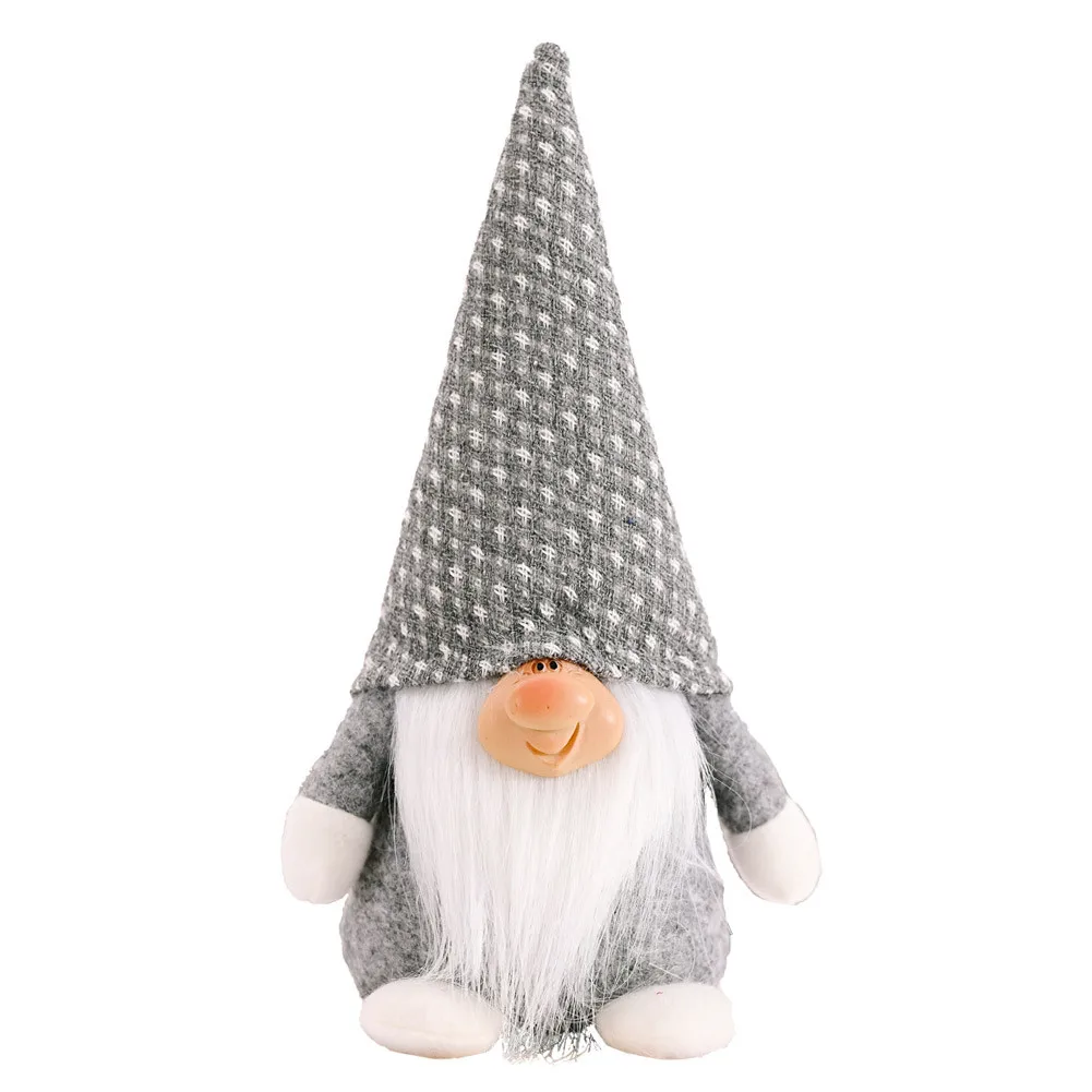 

2PCS/SET 22X10cm Christmas Santa Gnome Plush Doll Swedish Gnomes Tomte Ornaments For Christmas Tree Decoration Newcomer