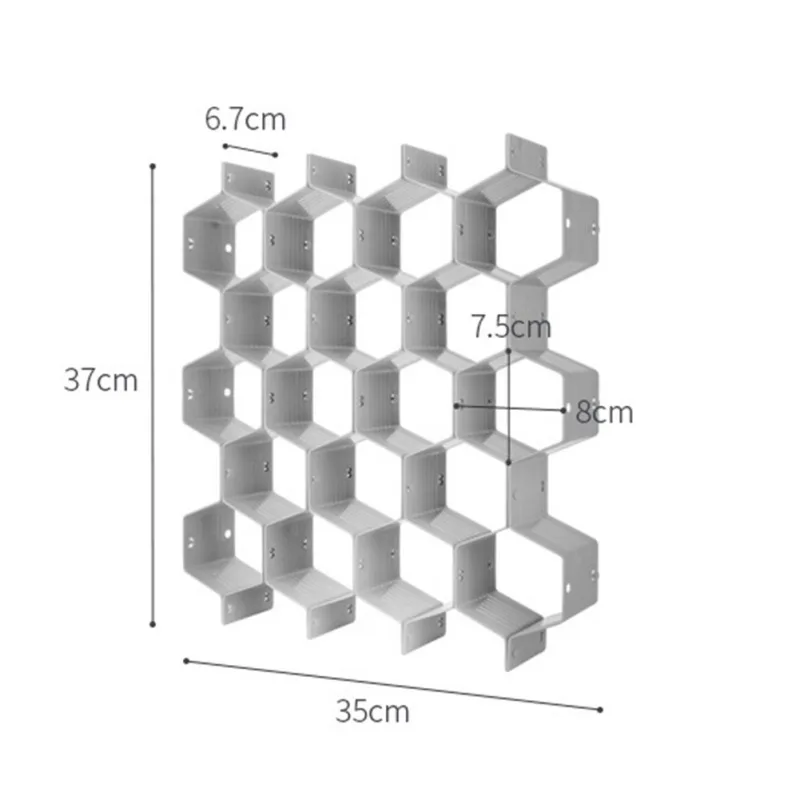 

Honeycomb Shape Drawer Organizer 8 Pcs Closet Dividers Plastic Partition For Small Clothing And Cosmetic Clapboard#1#1