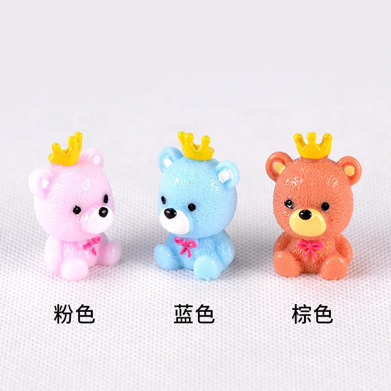 Моделирующие животные Корона медведь мультфильм аниме фигурка автомобиль торт