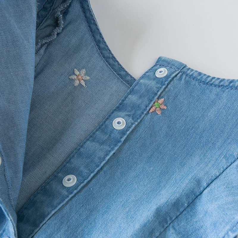 DBZ14091 Dave bella Летний комбинезон для новорожденных девочек с бантом и цветочным