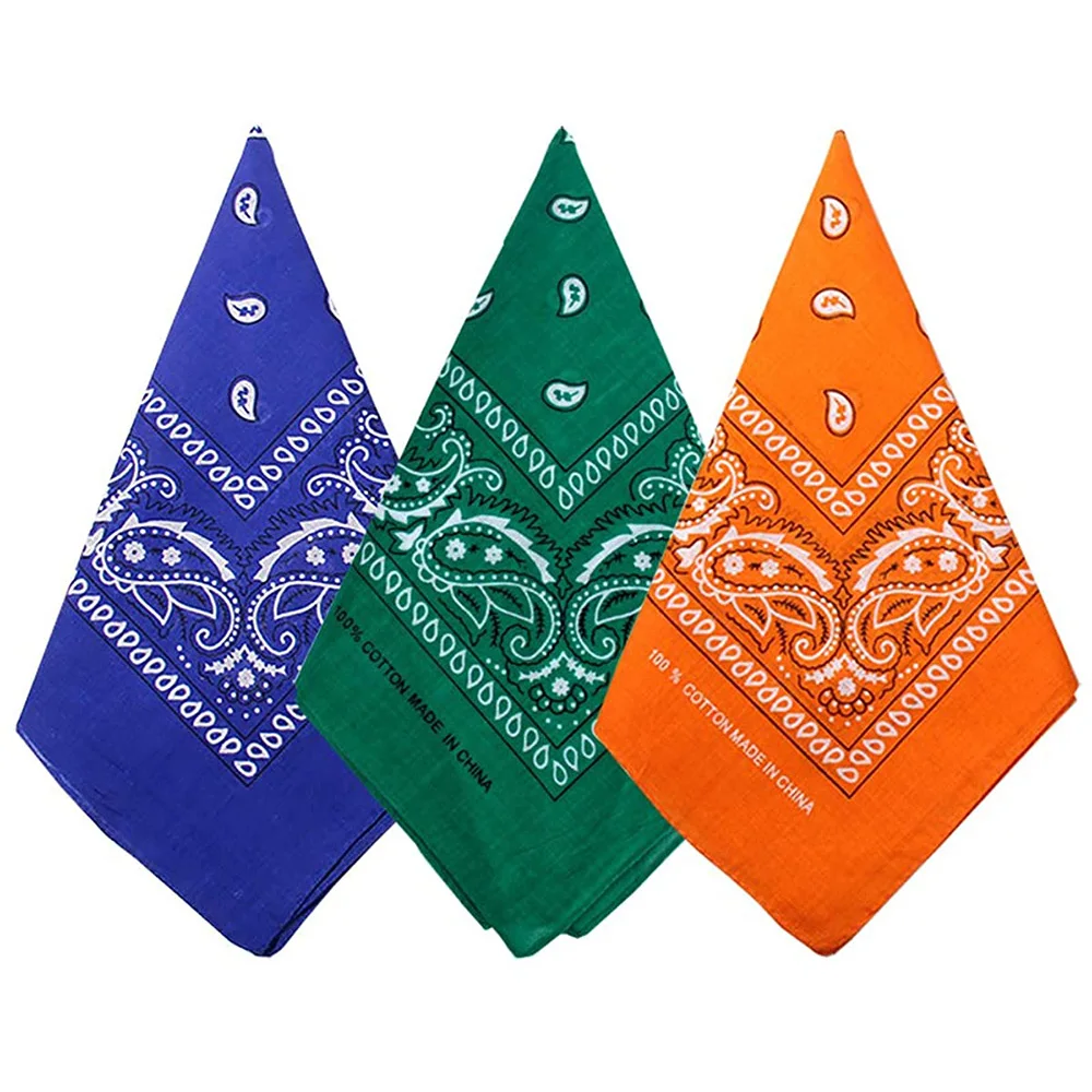 

Bandana Scarf Unisex Hip Hop ​Hiking Headbands Hair Band Wrist Wraps Printing Hair Accessories Black Wine Red Dark Yellow