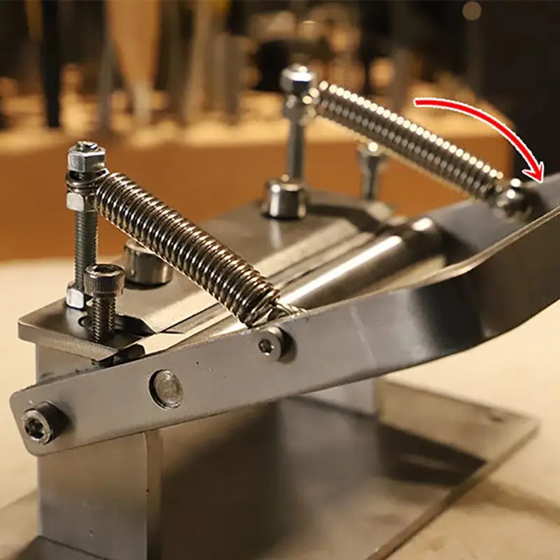 Pаспродажа Ручная машина для филировки кожи из нержавеющей стали, лопатка из воловьей кожи, тонкий нож, инструмент для разглаживания ремешка