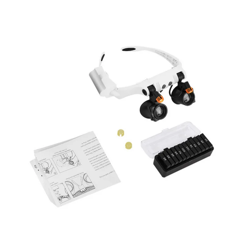 лупа очки увеличительное стекло с подсветкой третья рука лампа увеличительные