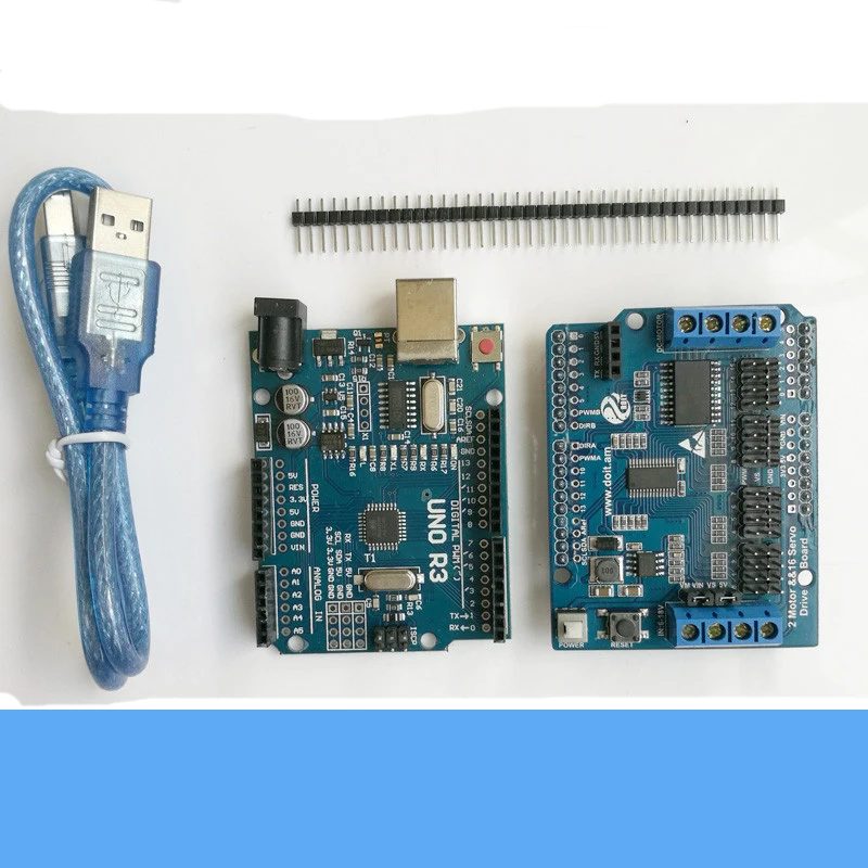 Беспроводной комплект управления ручкой RC с платой UNO + щит привода двигателя