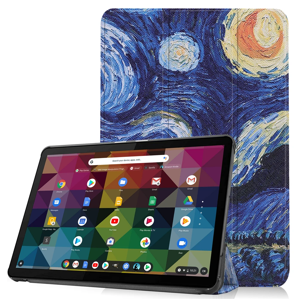 Для Lenovo chromebook duet чехол Funda Smart Auto Sleep/Wake чехол-портмоне с откидной крышкой Folio для