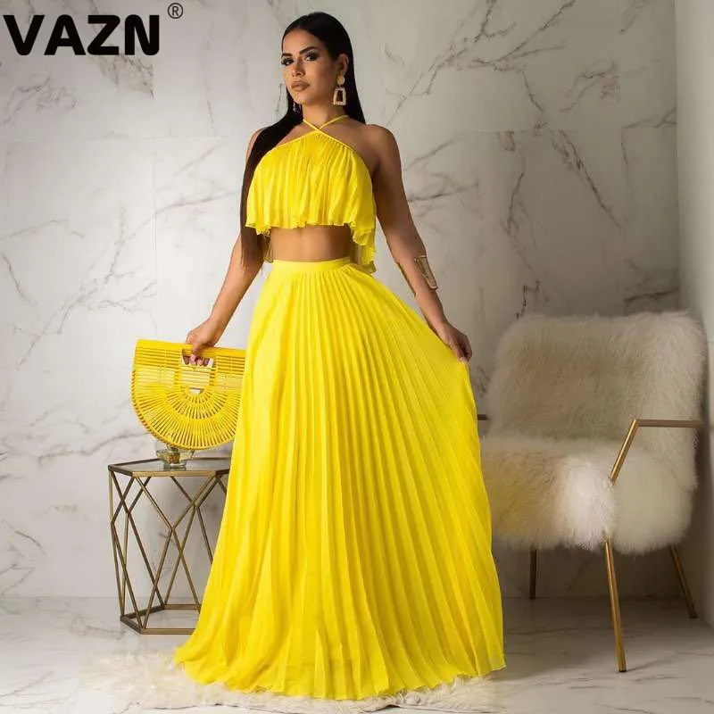 Элегантный товар 2019 летний сексуальный женский комплект из 2 цветов с длинным