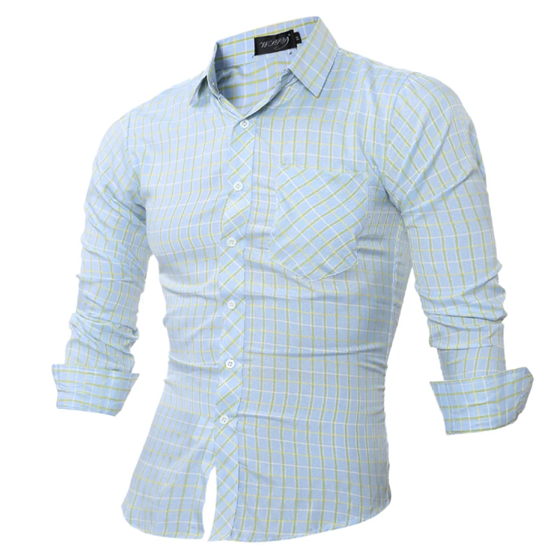 Повседневная стильная простая приталенная Мужская рубашка в Корейском стиле