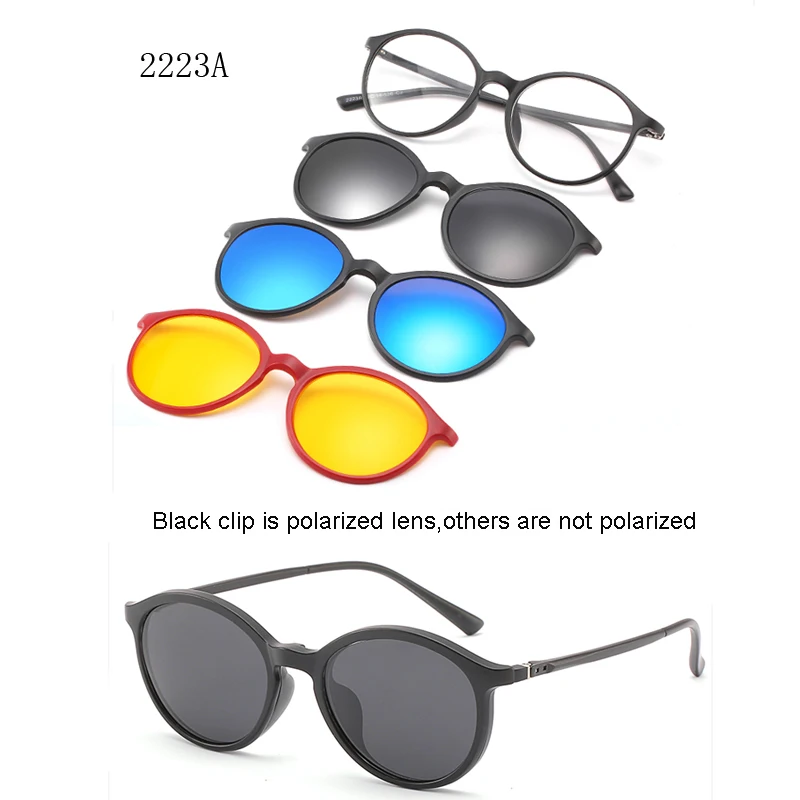 

Custom Men Women Polarized Optical Magnetic Sunglasses Clip Magnet Clip on Sunglasses Polaroid Clip on Sun Glasses Frame