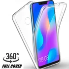 360 двойной силиконовый чехол для телефона Huawei Y5 Y6 Y7 Y9 2019 P30 P20 Pro P10 P9 P8 Lite 2017 P Smart Plus 2019 Honor 10i 20i чехлы