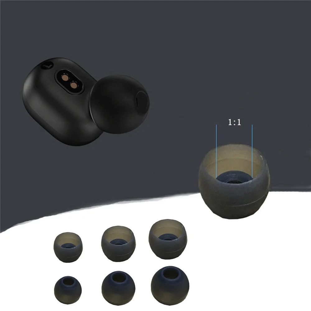 2 шт./6 шт. силиконовые ушные вкладыши в ухо для Xiaomi Redmi Airdots беспроводные наушники