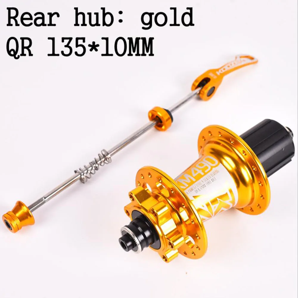 rear 32h QR gold Koozer xm490 MTB горный велосипед концентратор 11 скоростей 32 отверстия 28h 36h концентратор 4 герметичный подшипник 6 Pawls 72 зубьев Taki XD QR диск втулки колеса тормоза - Цвет: rear 32h QR gold
