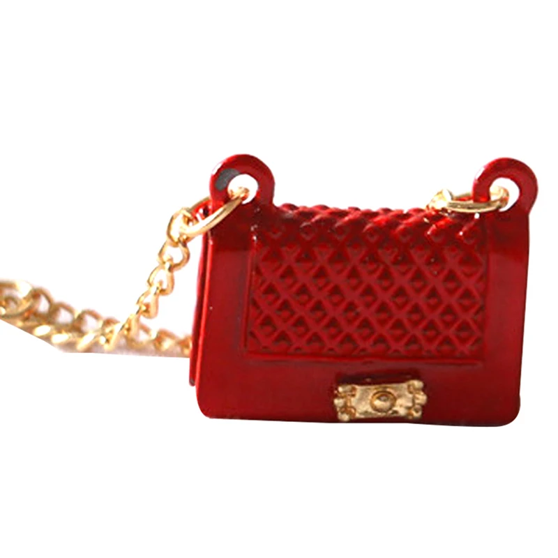 

1pcs Dollhouse Fashion Miniature Chain Backpack Mini Metal Bag Accessories Doll House Decoration DIY Miniature Model