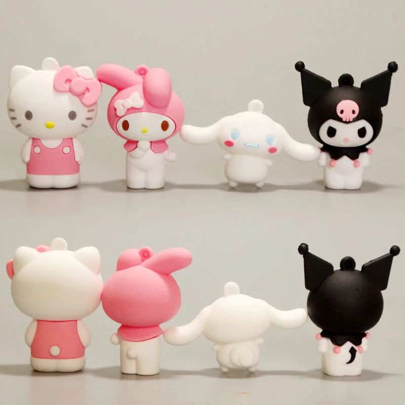 

4 шт. кавайная мультяшная кавайная Sanrio Kuromi My Melody Kitty Lori Diy Модель Кукла торт украшение Рождество День рождения Детские игрушки Подарки
